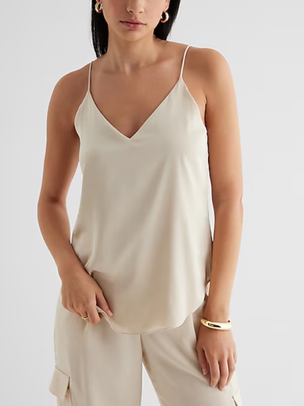 Express Satin V-Neck Downtown Cami Size S